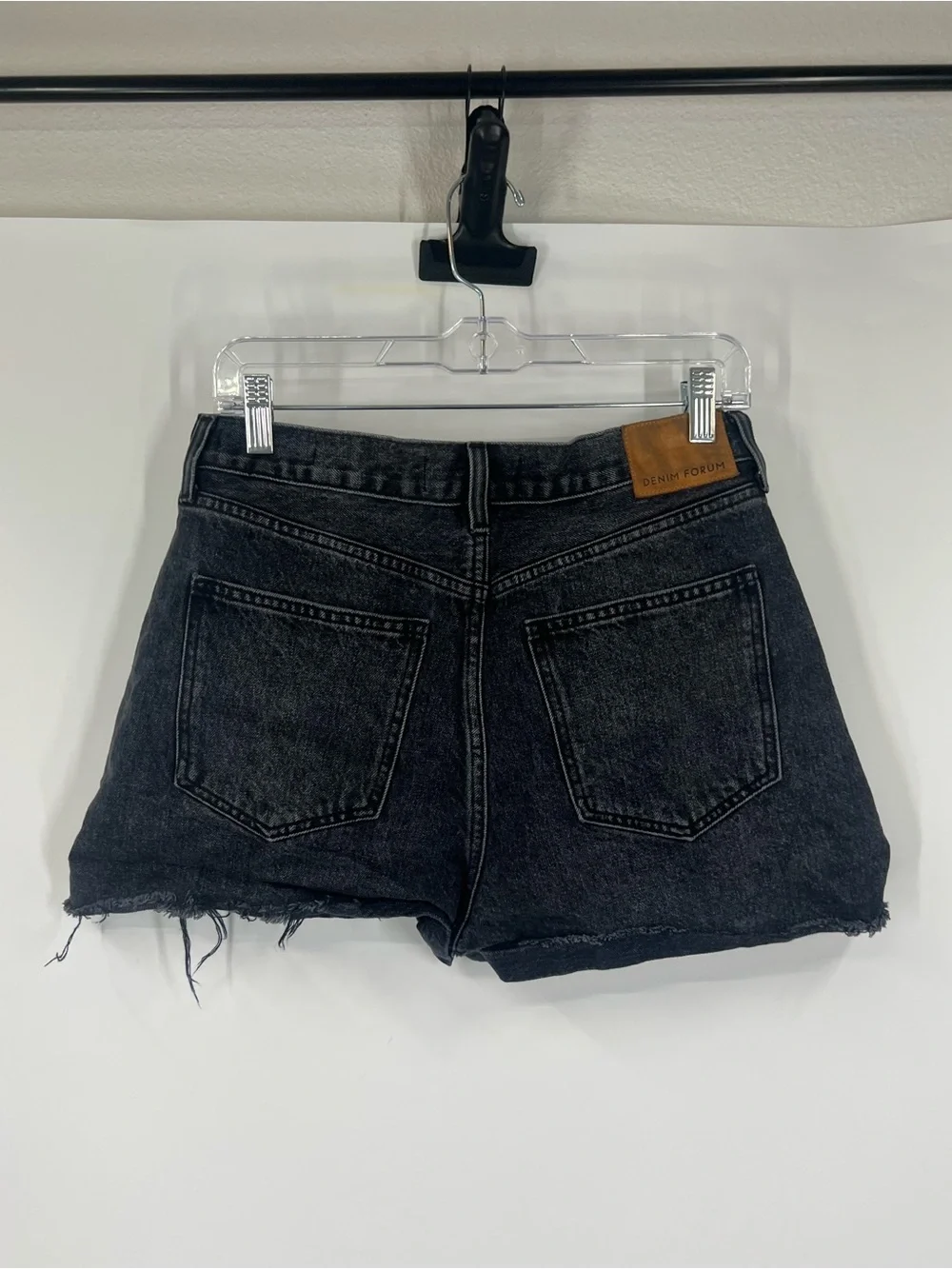 Denim Forum Aritzia The Farrah Denim Shorts Button Fly